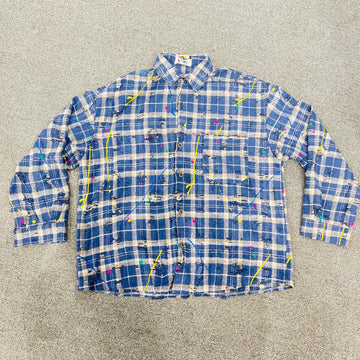 Artistic Grunge Check Shirt