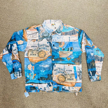 Ocean Breeze Blue Printed Shirt