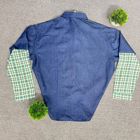 Artistic Handprint Blue-Green Shirt