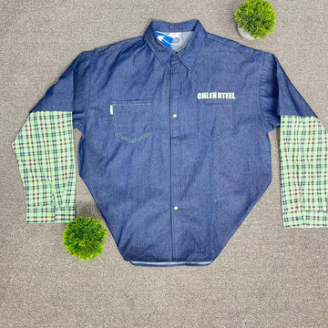 Artistic Handprint Blue-Green Shirt